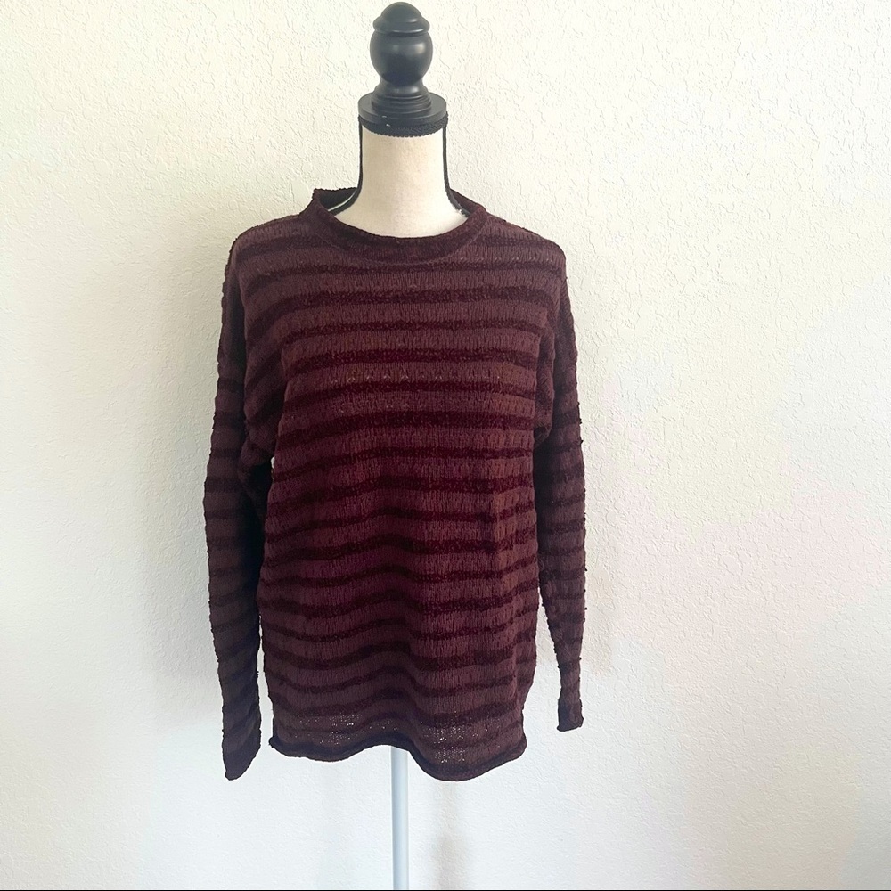 JONES NEW YORK SPORT Women’s Maroon Knit Long Sleeve Sweater Size Medium